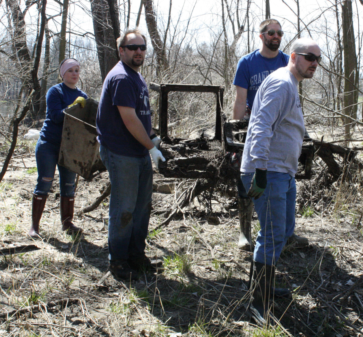Volunteers clean up everything from toilets to wood-fired cook stoves from river banks